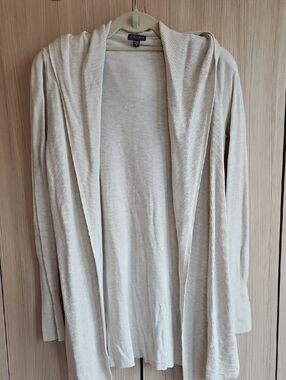 Lilla P Cream Open-Front Hooded Cardigan